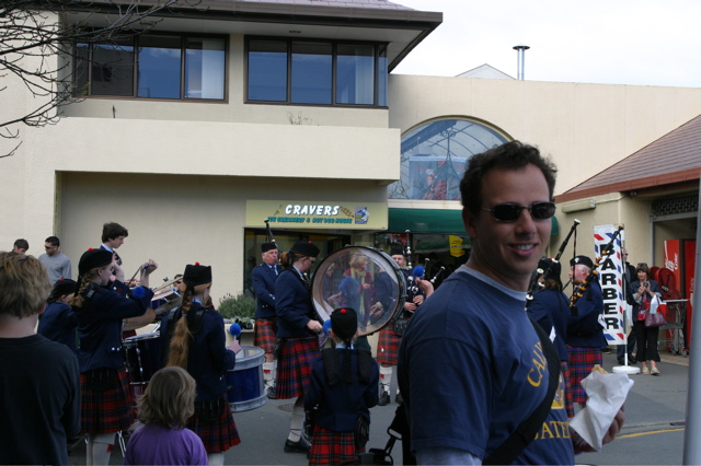 Bagpipe band, Nelson, New Zealand